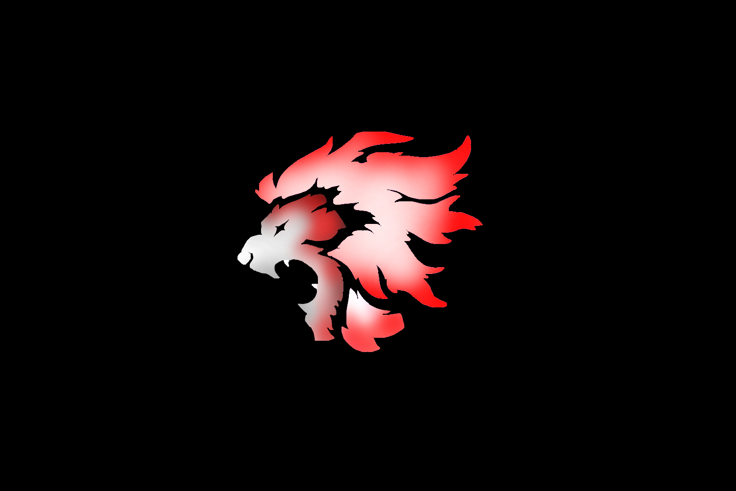 Red Glow Lion Logo AMOLED Wallpaper HD in high resolution 4k. Features: animal.