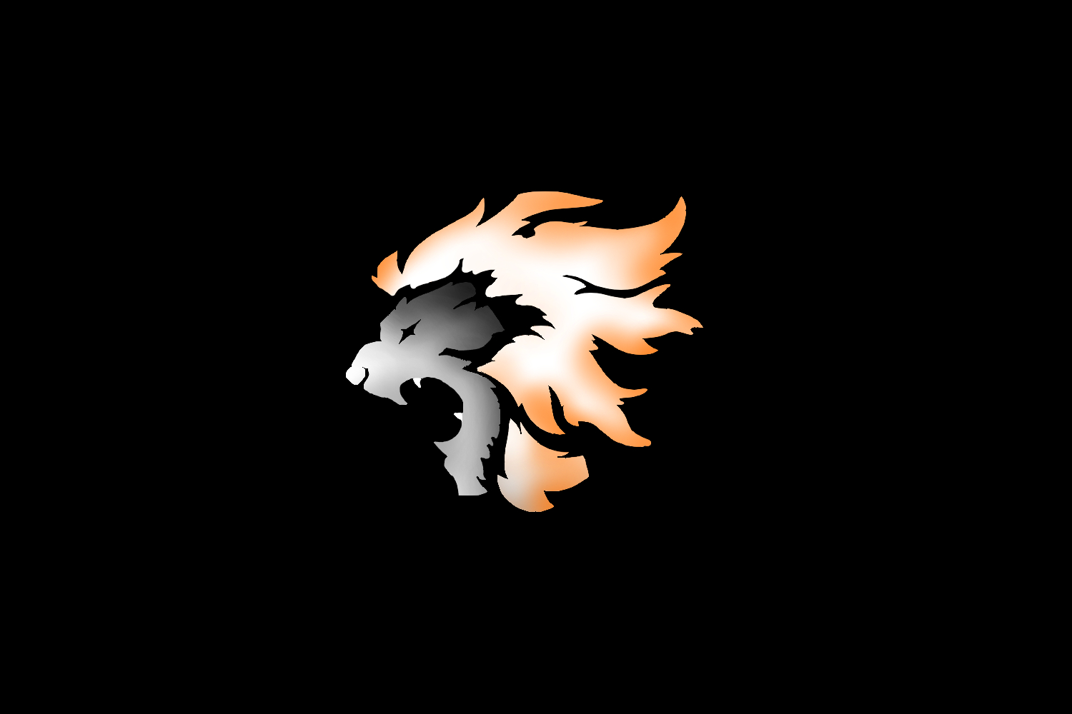 Golden White Lion Head Minimal Wallpaper 4K in high resolution 4k. Features: animal.