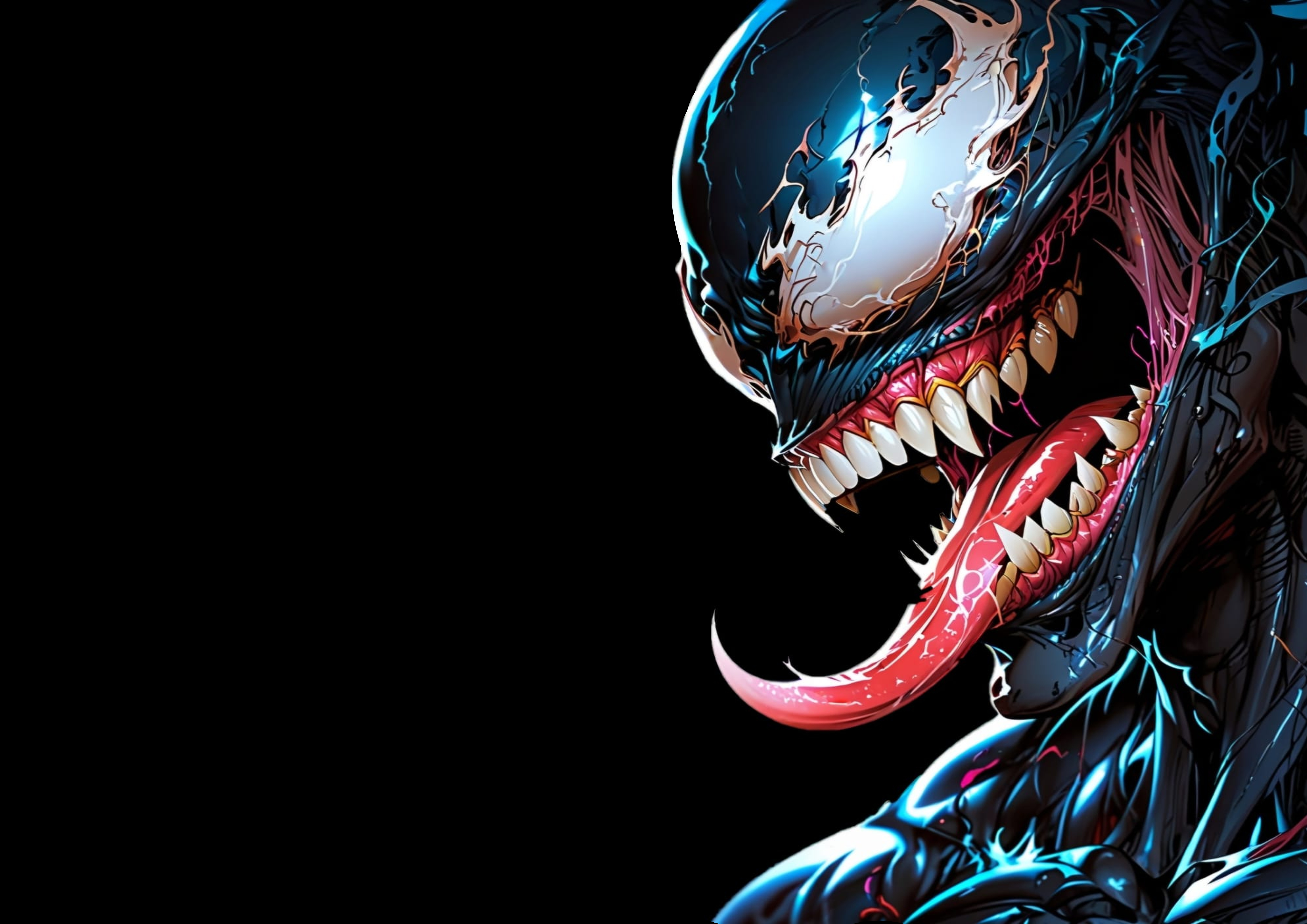 Venom Symbiote Dark AMOLED Wallpaper HD in high resolution 4k. Features: marvel.