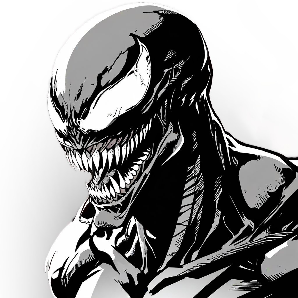 Venom Black and White Comic Wallpaper 4K in high resolution 4k. Features: marvel.