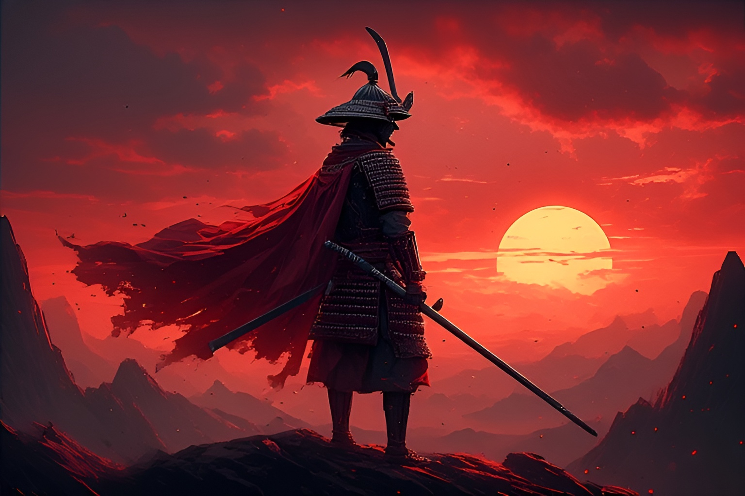 Samurai Warrior Wallpaper 4K  in high resolution 4k. Features: samurai.