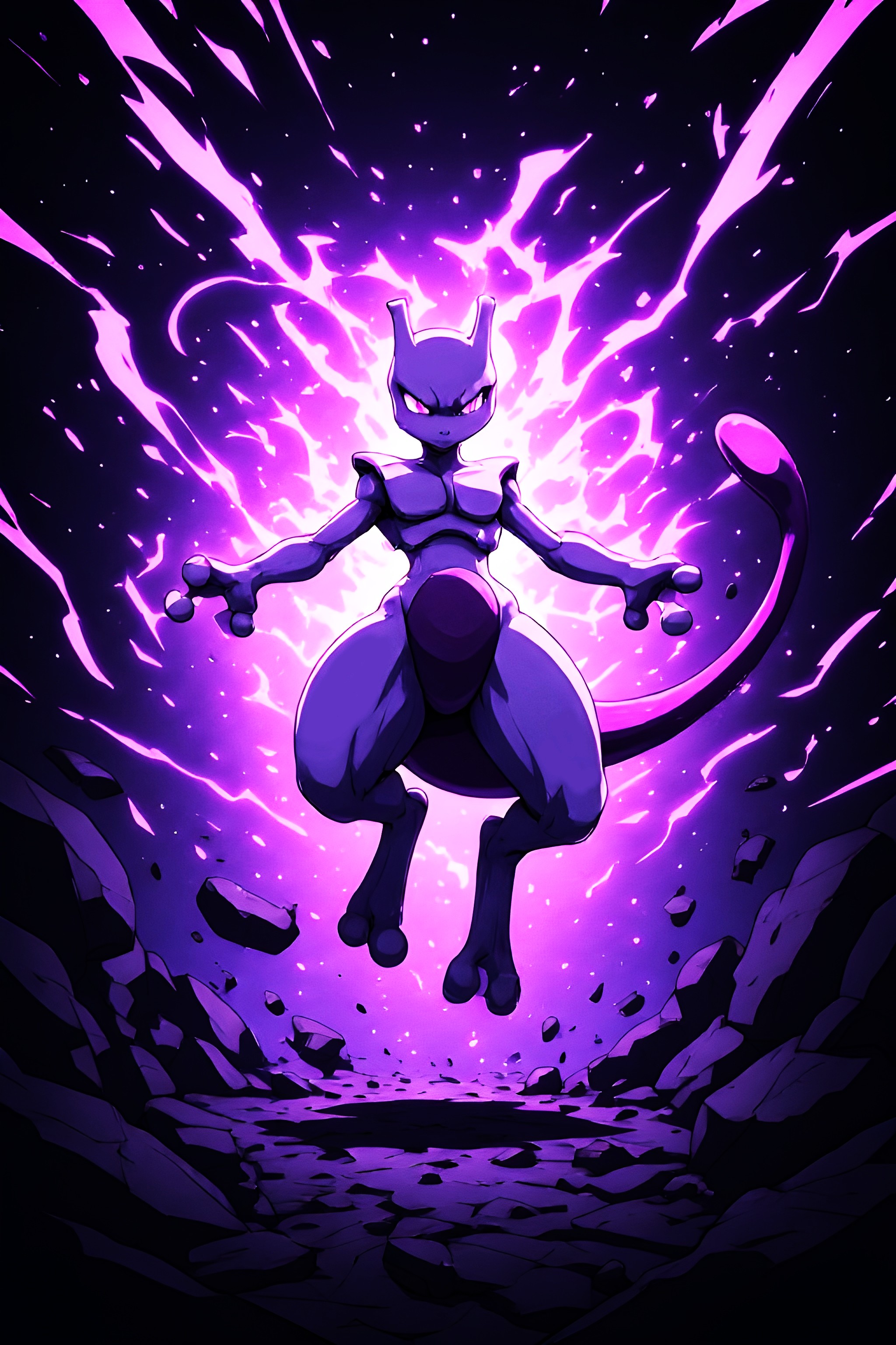 Mewtwo Wallpaper 4K 💜 in high resolution 4k. Features: pokemon.