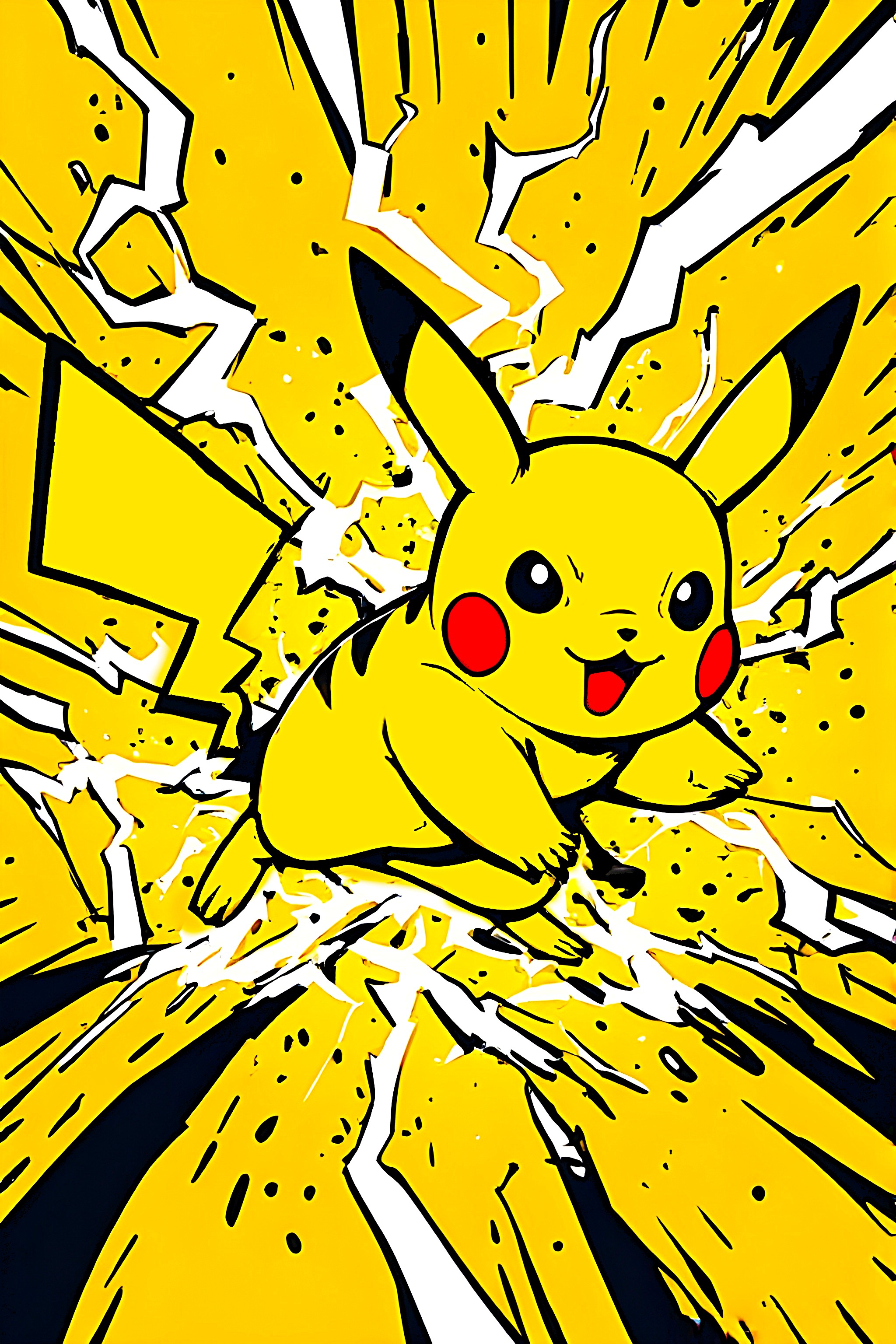 Pikachu Lightning Wallpaper in high resolution 4k. Features: pokemon.