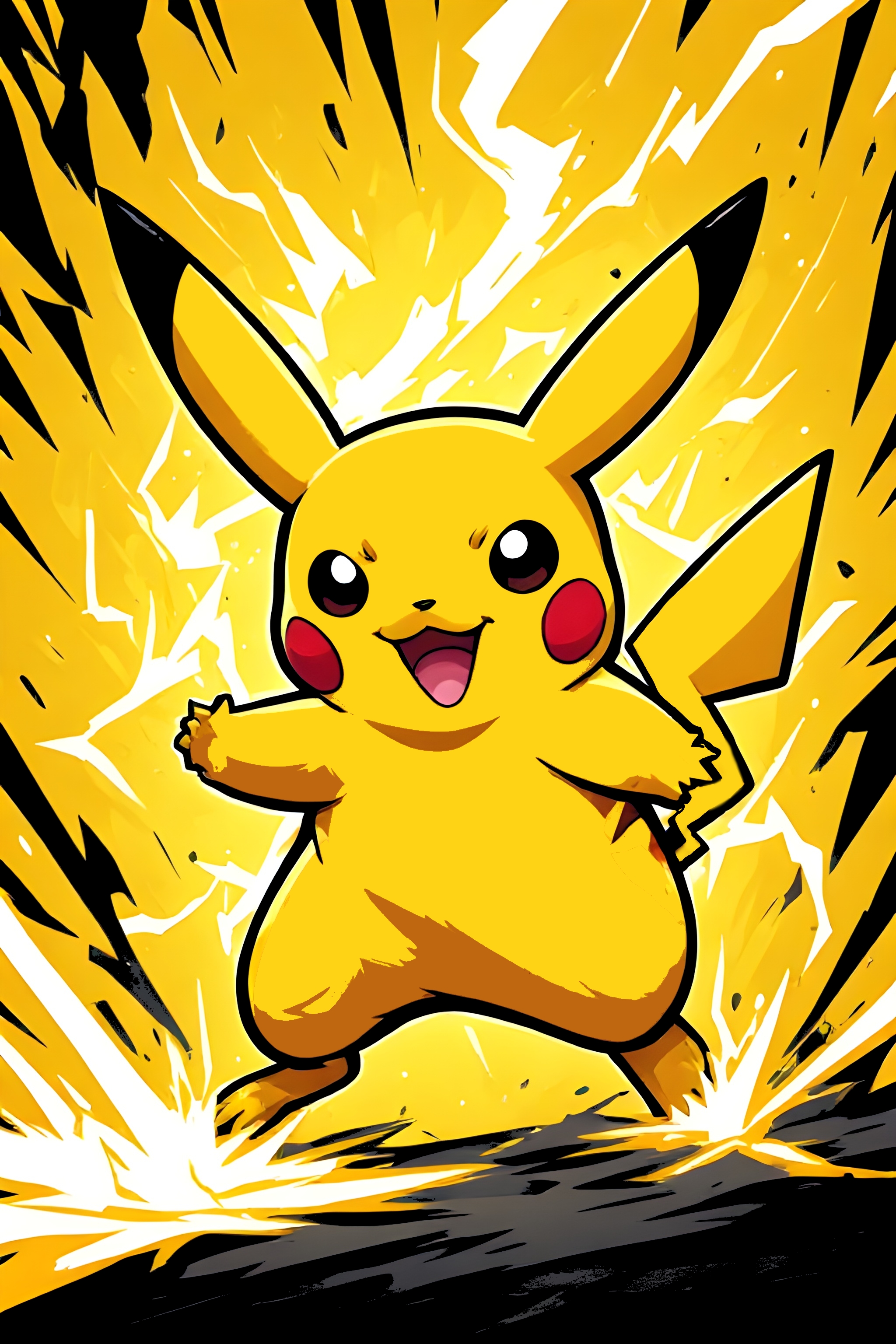 Pikachu Power-Up Wallpaper in high resolution 4k. Features: pokemon.