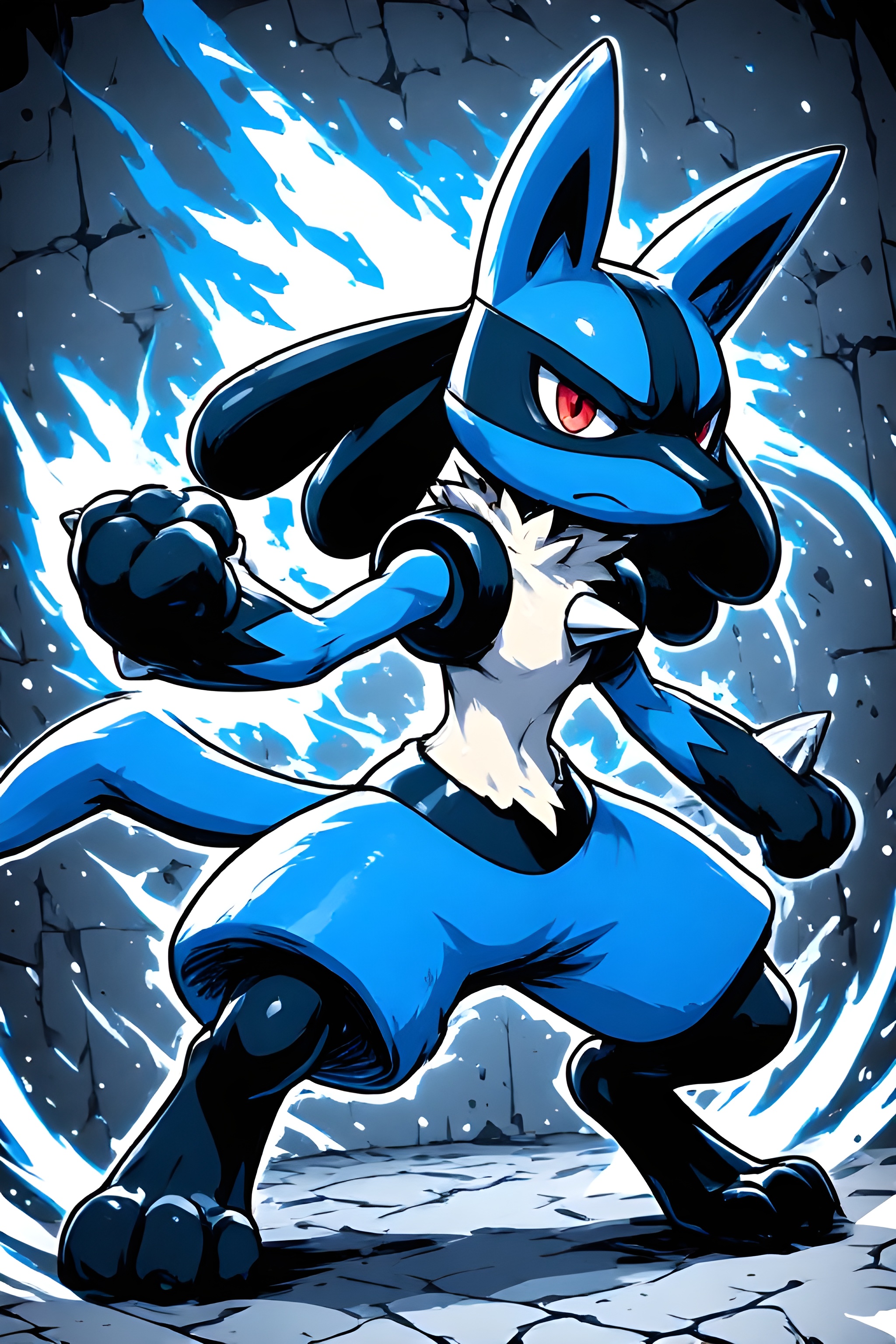Lucario Battle Wallpaper 4K ⚡ | Powerful Pokemon Anime Wallpaper HD in high resolution 4k. Features: pokemon.